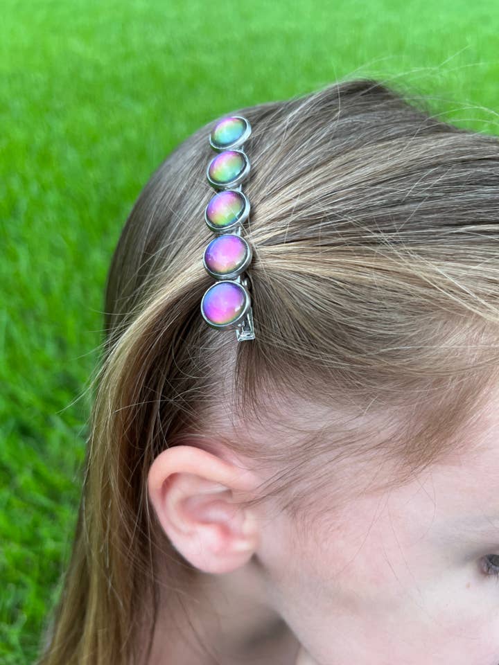 Purple Oil Hair Clip for wholesale by The Imprint Duo