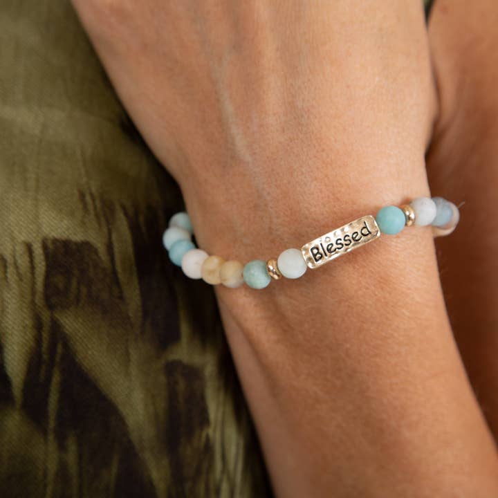 Stretch Stone Beads Inspirational Bar Bracelet, 4 Assorted and other Purchase Wholesale inspirational stones. Free Returns & Net 60 Terms on Faire trending on Faire.