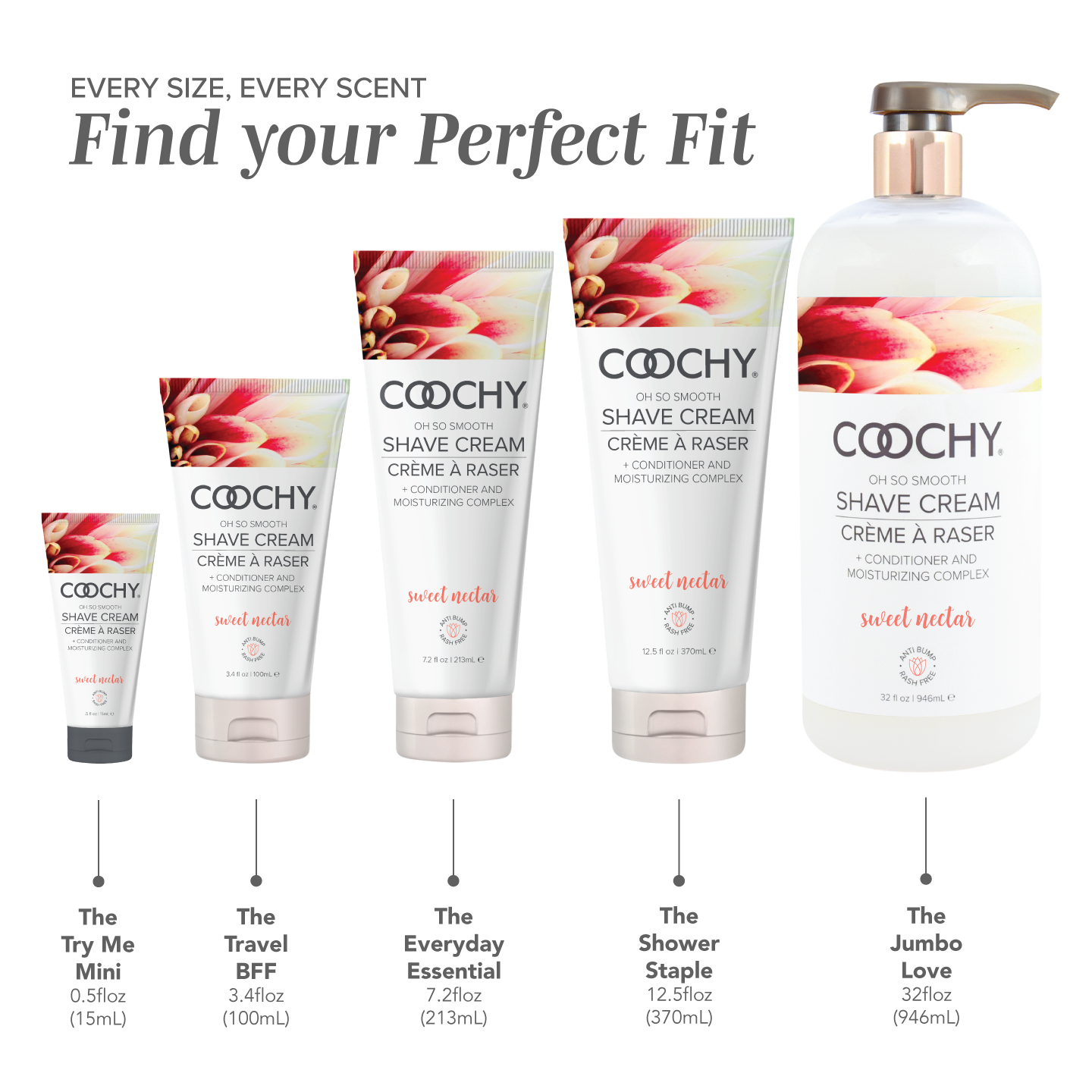 Coochy - Wholesale Shaving Cream - Coochy® SHAVE CREAM + Hair Conditioner - Sweet Nectar2