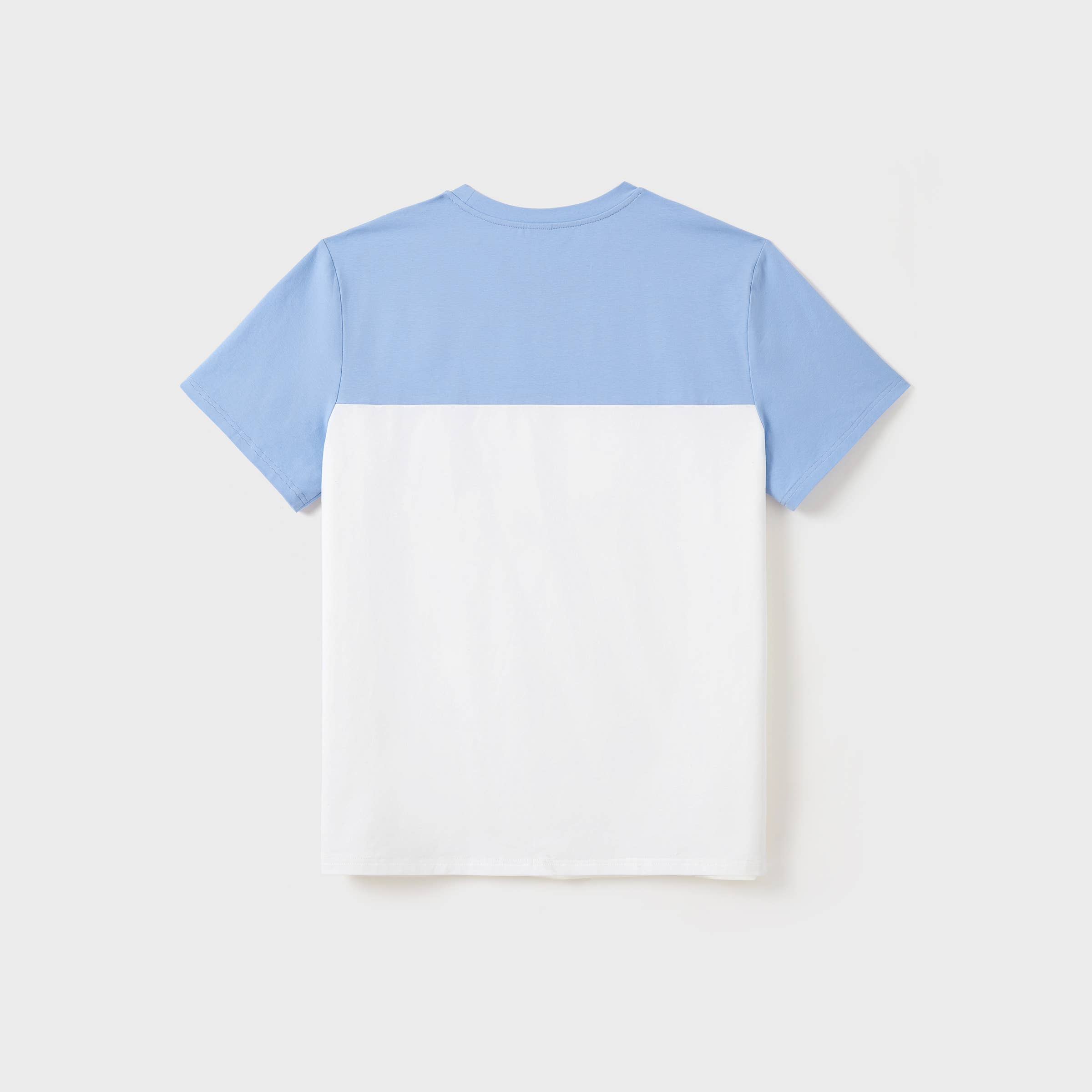 Azul Camiseta de algodón azul a juego para la familia o vestido con mangas de volantes. de venta al por mayor en Faire20