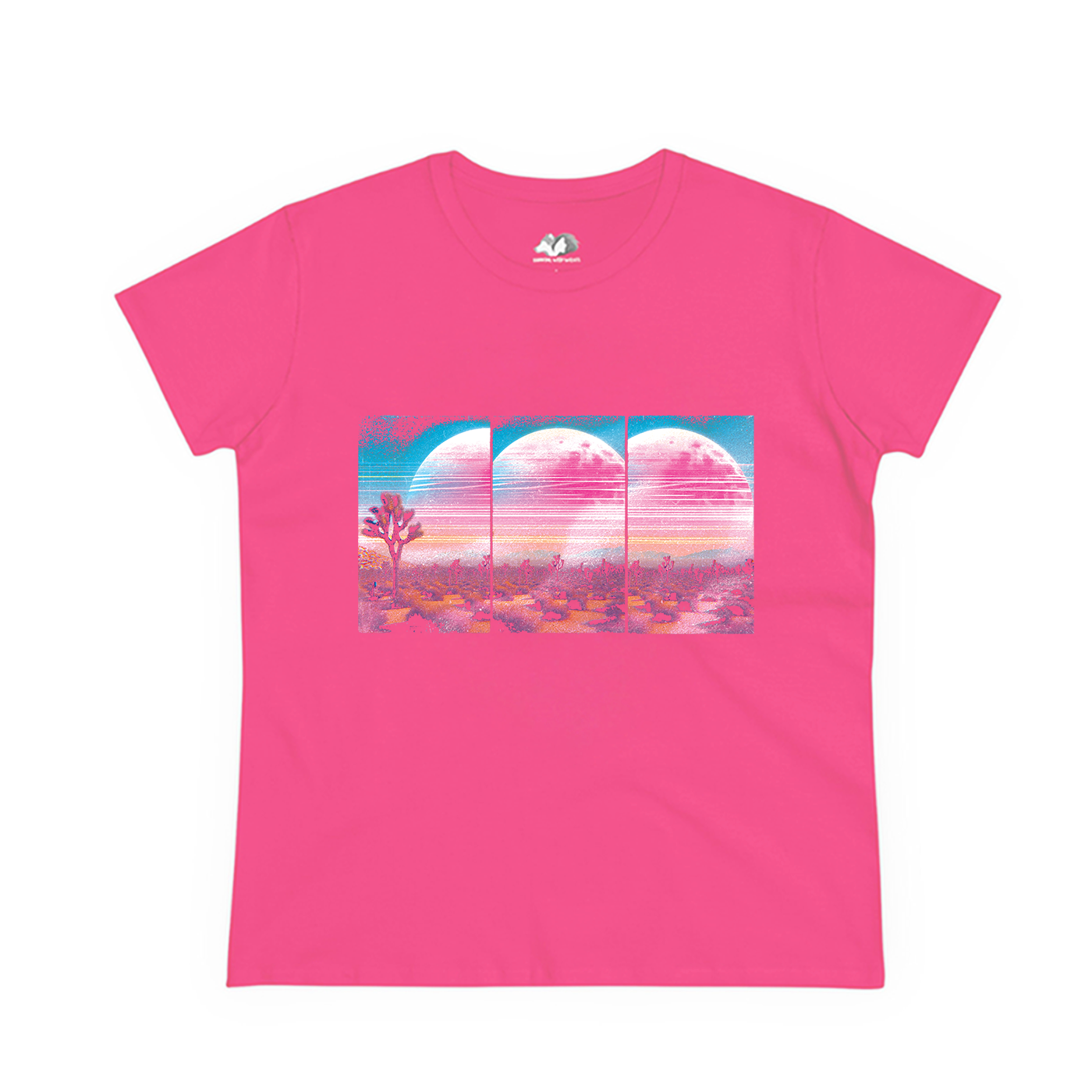 Running With Wolves - Wholesale Screen Printed T-Shirt - Women's - Alternate -100% Cotton Graphic Tee Vintage Plus Size Options2