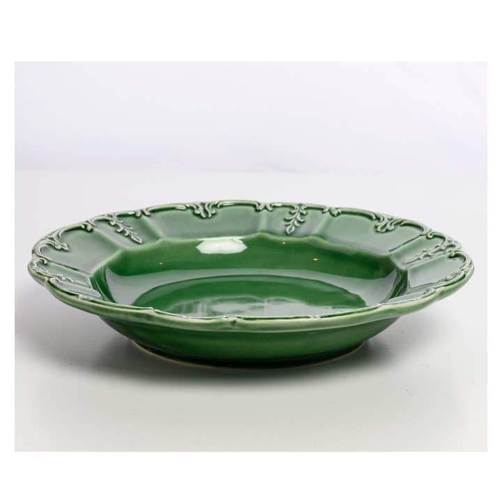 Arte Italica & Crown Linen Designs - Wholesale Bowl - Renaissance Italian Green Pasta Bowl - New