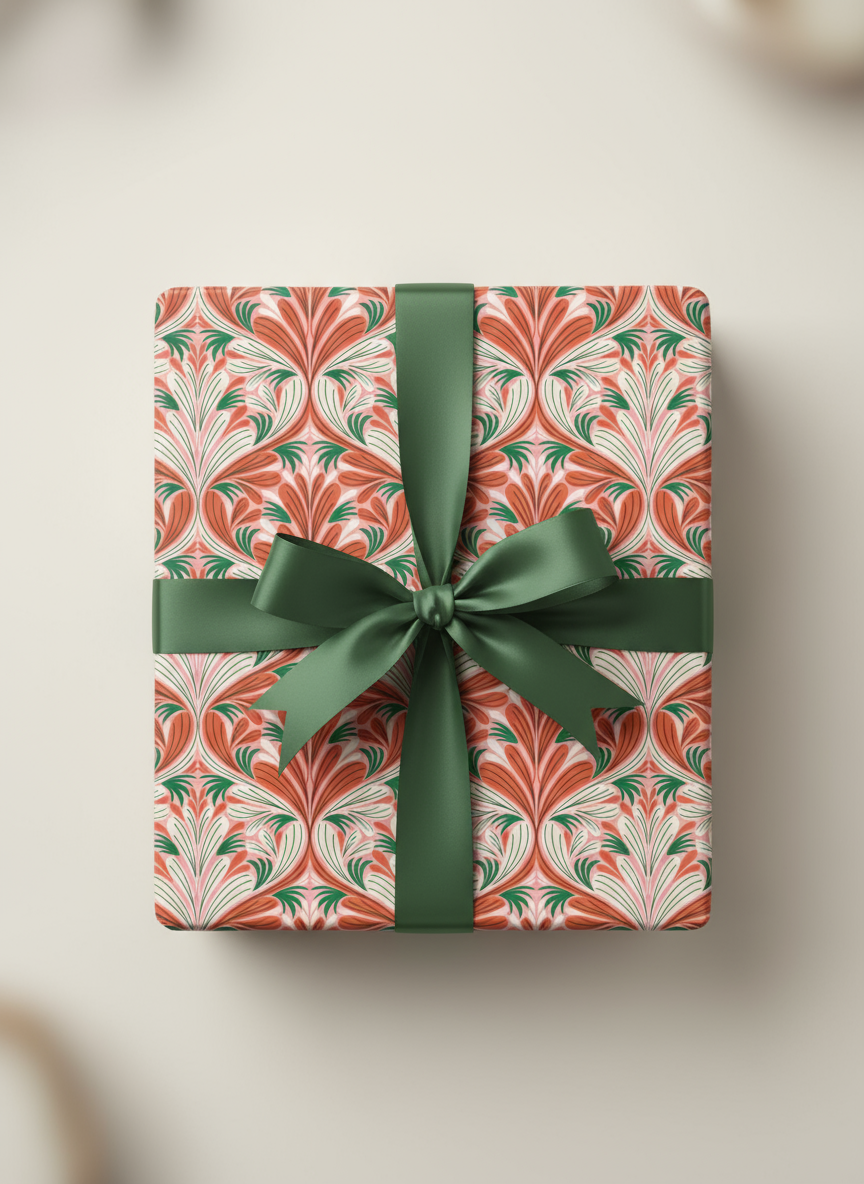 Rebecca Jane Woolbright - Vente Rouleau de papier cadeau - Papier cadeau joli en rose – Emballage cadeau moderne (2 feuilles)6