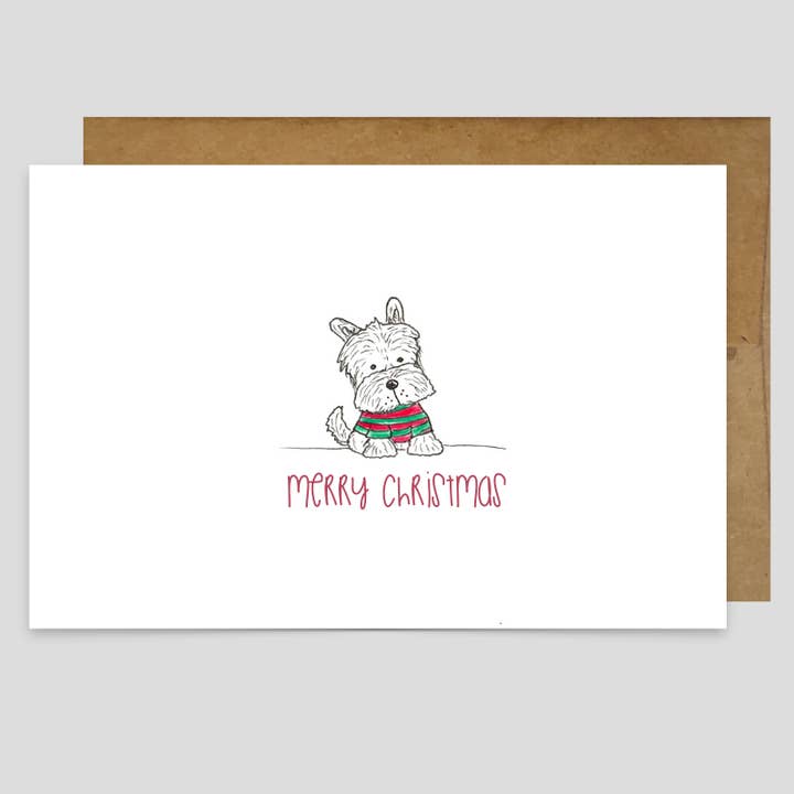 West Highland White Terrier Merry Christmas - Greeting Card for wholesale by Kevin & Kaia