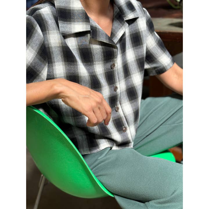 Rutig flanelltopp YTB766 för wholesale av Audrey 3+1