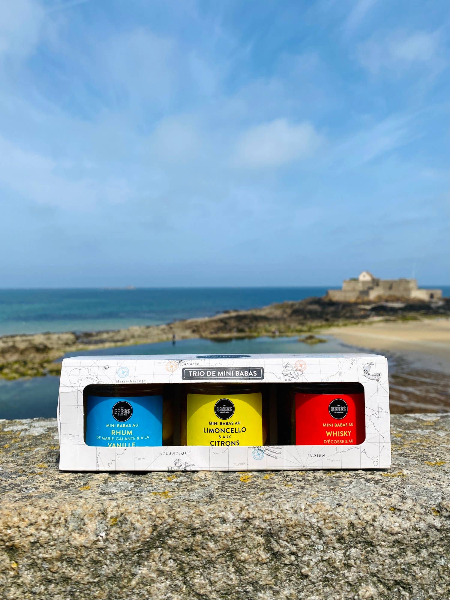 LES BABAS DE SAINT-MALO – Großhandel Kuchen – Mini-Babas Trio Nr. 1: Vanille-Rum - Zitronen-Limoncello -1