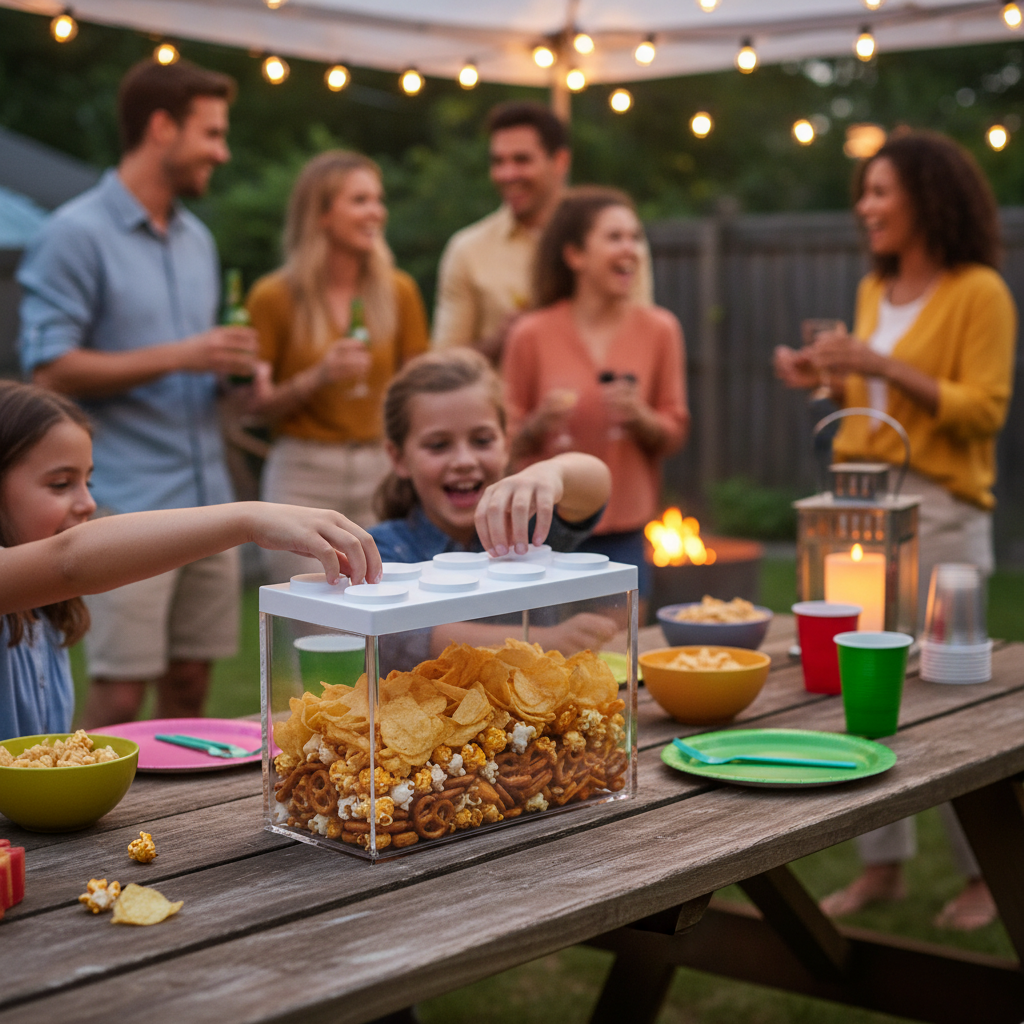 Kadra Kitchenware - Vente Boîtes de conservation - Contenant de conservation des aliments en acrylique Omada Brickstore 67,6 oz2