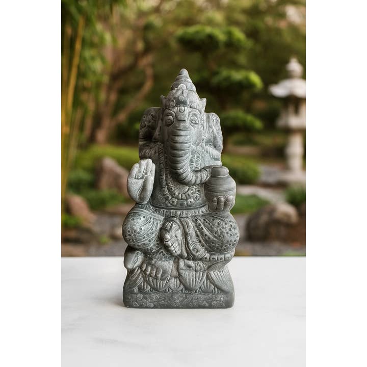 MISTRAL BONSAI - Wholesale Decorative Figurine - Ganesha ceramic figure (12x13x26 cm)1