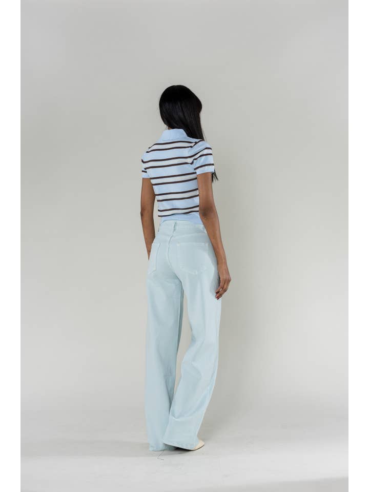 Nina Carter - Wholesale Jeans - Women's - Wide leg jeans Nina Carter stretch color J25127