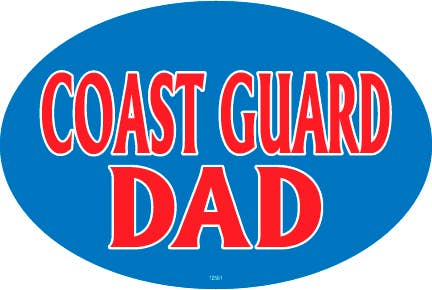 SJT Enterprises, Inc. - Vente Breloque décorative pour voiture – unisexe - Aimant ovale pour voiture Coast Guard Dad0