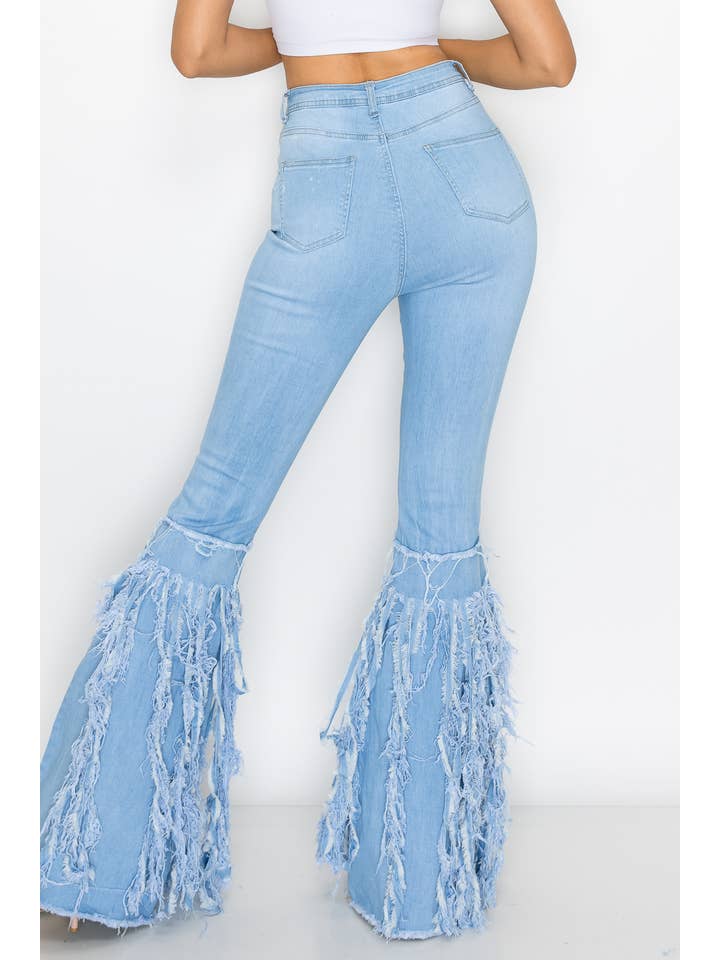 Denim Zone U.S.A. - Wholesale Jeans - Women's - JZ-040 41 042 HIGH WAISTED STRETCHY BELL BOTTOMS WOMEN JEANS