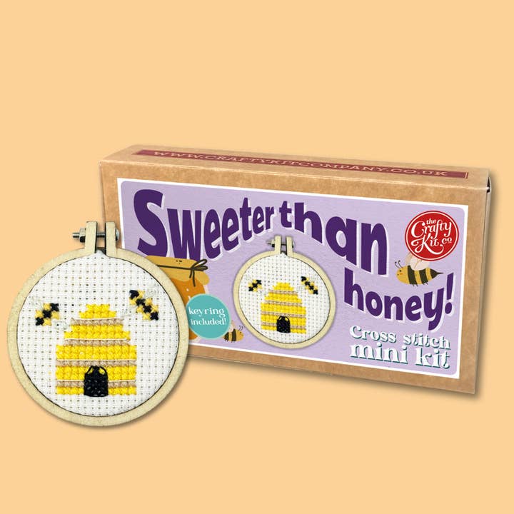 Sweeter Than Honey! Mini Matchbox Cross Stitch Kit for wholesale by Mini Matchbox Kits