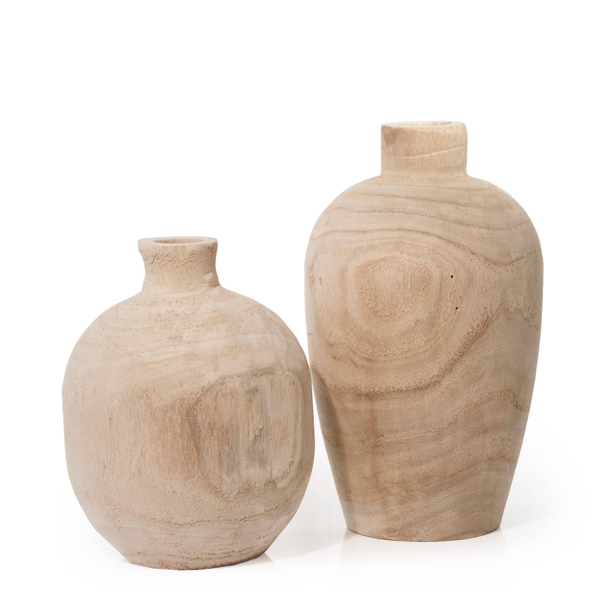 Andaluca - Wholesale Vase - Paulownia Wood Round Vase7