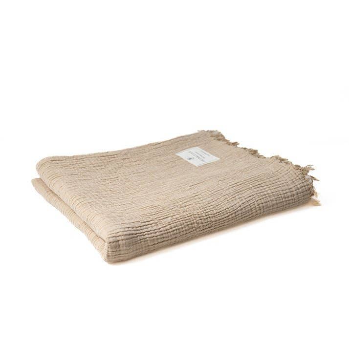 Primitive - Wholesale Throw Blanket - Carignan Reversible Gauze Muslin Throw Plaid Blanket W0110
