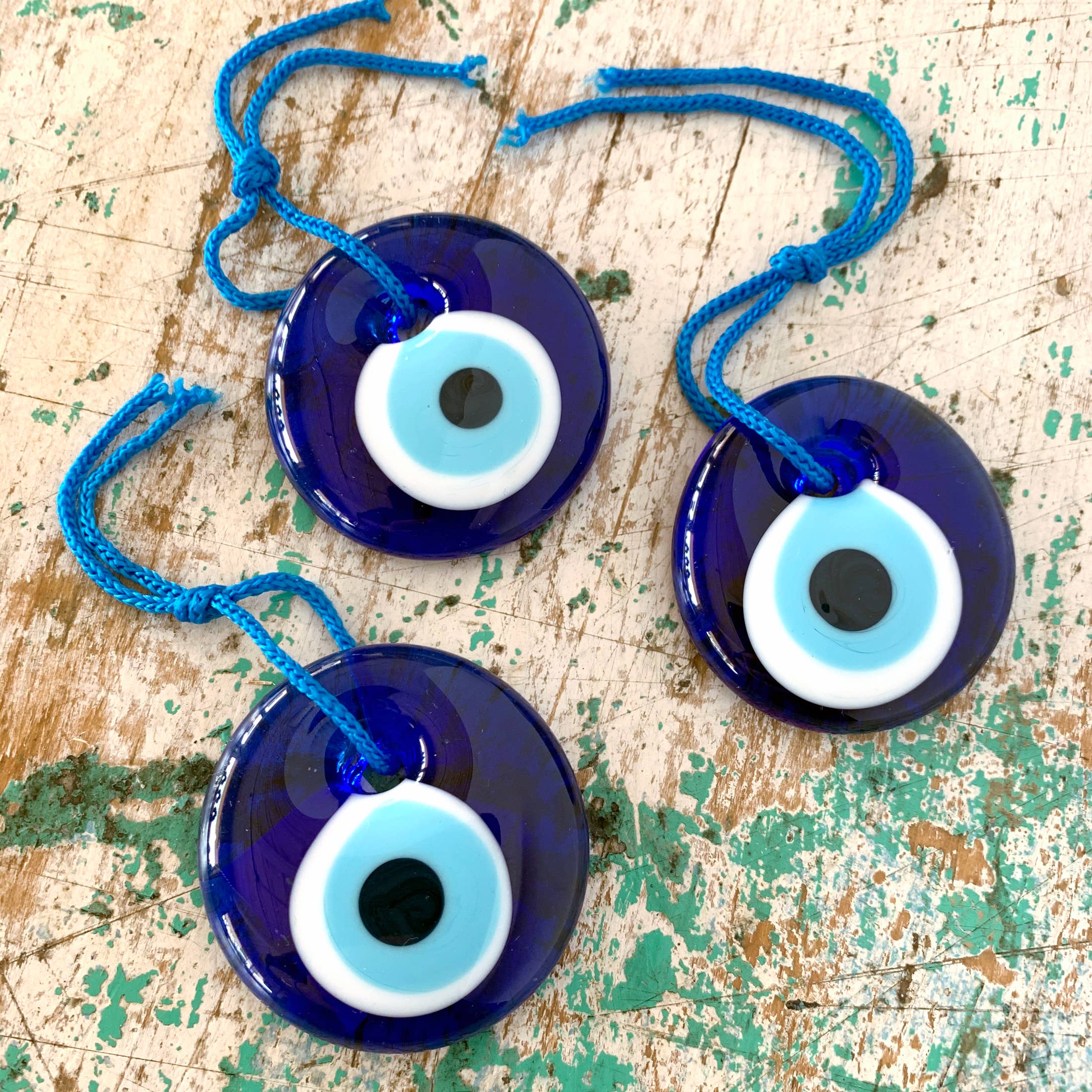Tesoros Trading Company - Wholesale Ornament - XL Evil Eye Glass Orn, Turkey2