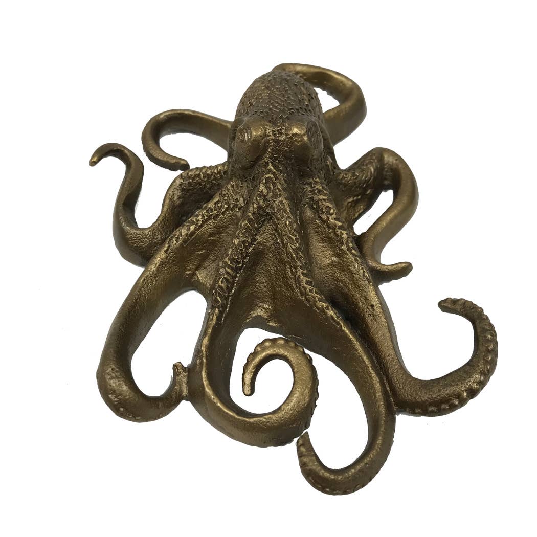 Madison Bay Co. - Historical Home Decor Reproductions – Großhandel Briefbeschwerer – Oktopus-Papiergewicht mit antiker Messingbeschichtung, 14 cm1