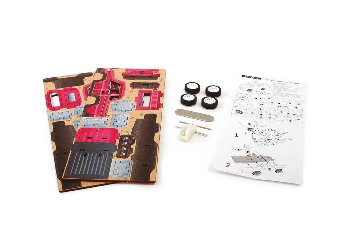 Graine Créative - Wholesale Toy Car/Truck - Kids - 3D WOOD MODEL PICKUP VEHICLE9