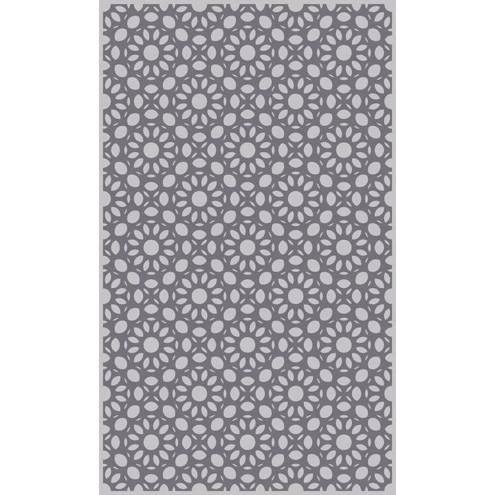 SBC Decor - Venta al por mayor Alfombra pequeña - Revestimiento de suelo de vinilo geométrico gris dalia para interiores y exteriores