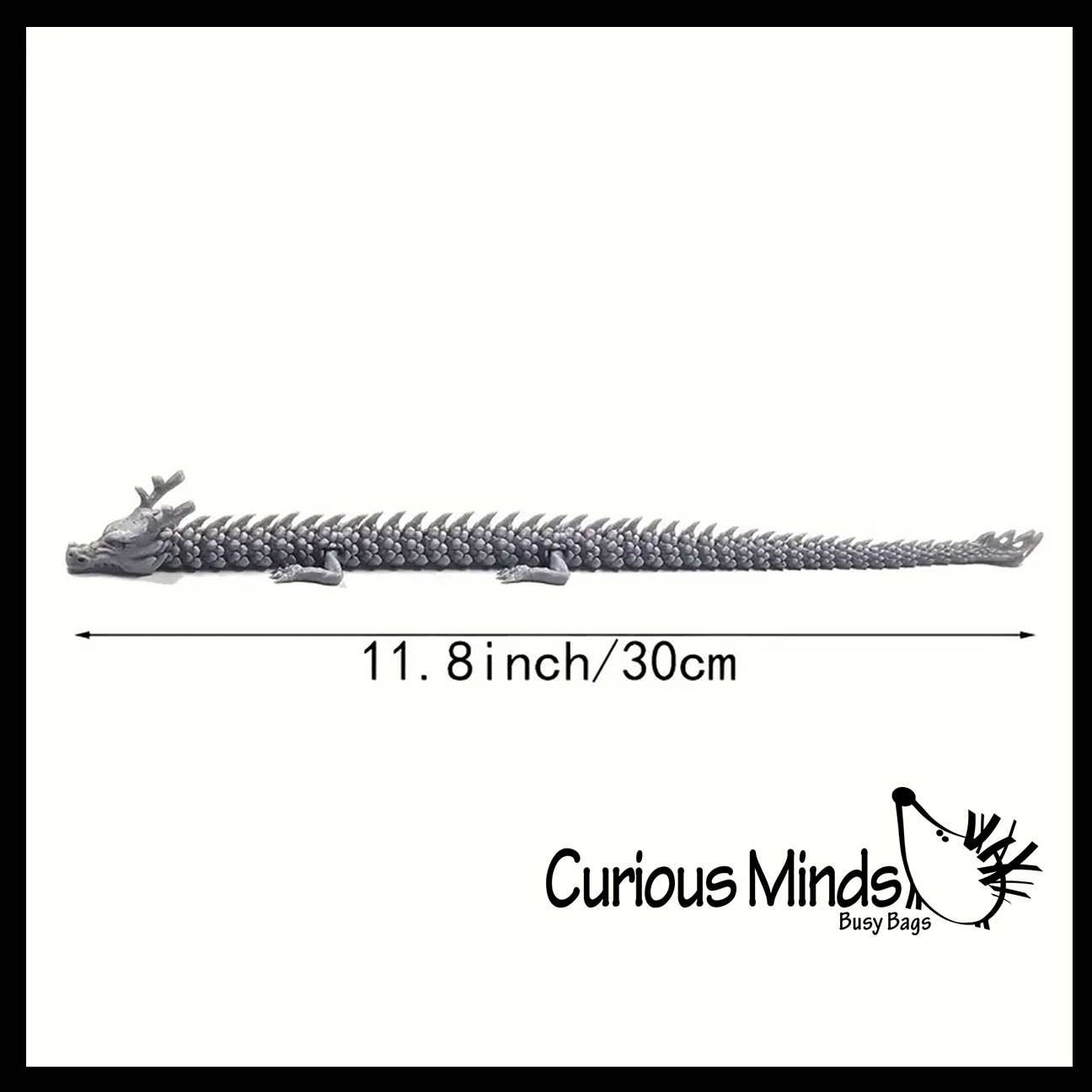 Curious Minds Toys - Wholesale Fidget Toy - Kids - 1 - 3D Printed Large 12" Dragon Wiggle Articulated Jointed M7