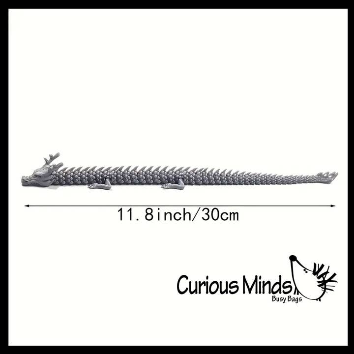 Curious Minds Toys - Wholesale Fidget Toy - Kids - 1 - 3D Printed Large 12" Dragon Wiggle Articulated Jointed M7