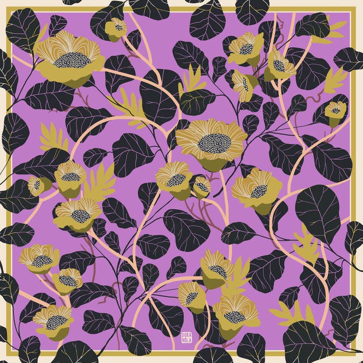 Rosie's Garden Seidentuch für den Großhandel von Dora Nola