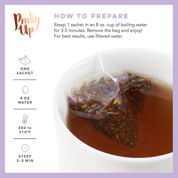 Pinky Up - Wholesale Tea Bags - Honey Lavender Rooibos Tea 15 Sachets6