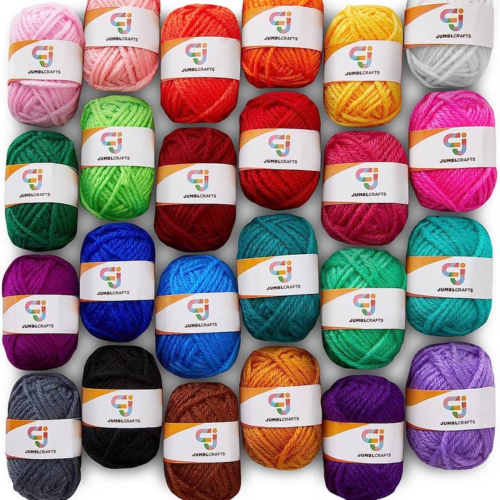 Jumbl - Wholesale Knitting/Crochet Supplies - 24 Yarn Crochet & Knitting Beginners Kit0