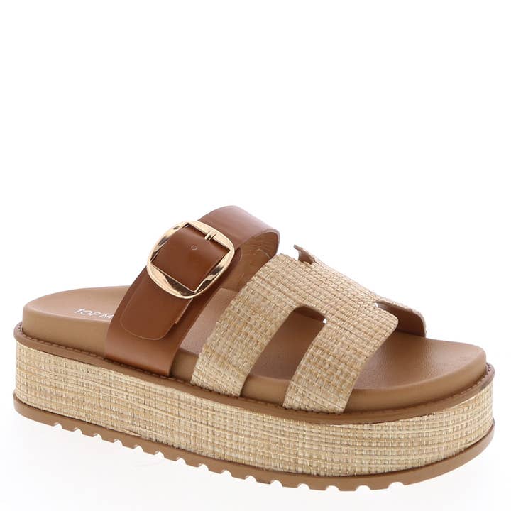 Mars Sky Shoes Wholesale - Wholesale Sandals - Women's - Top Moda TRACI-25 Women Thick Bottom H-cutout Band Buckle Strap Sandals-12 Pairs Pack-17.35/Pair2