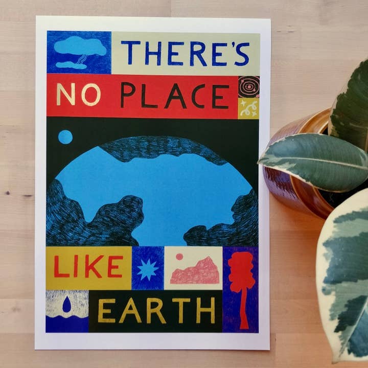 Lucy Scott Illustration - Wholesale Art Print - There's No Place Like Earth Print, Eco Climate Wall Art3