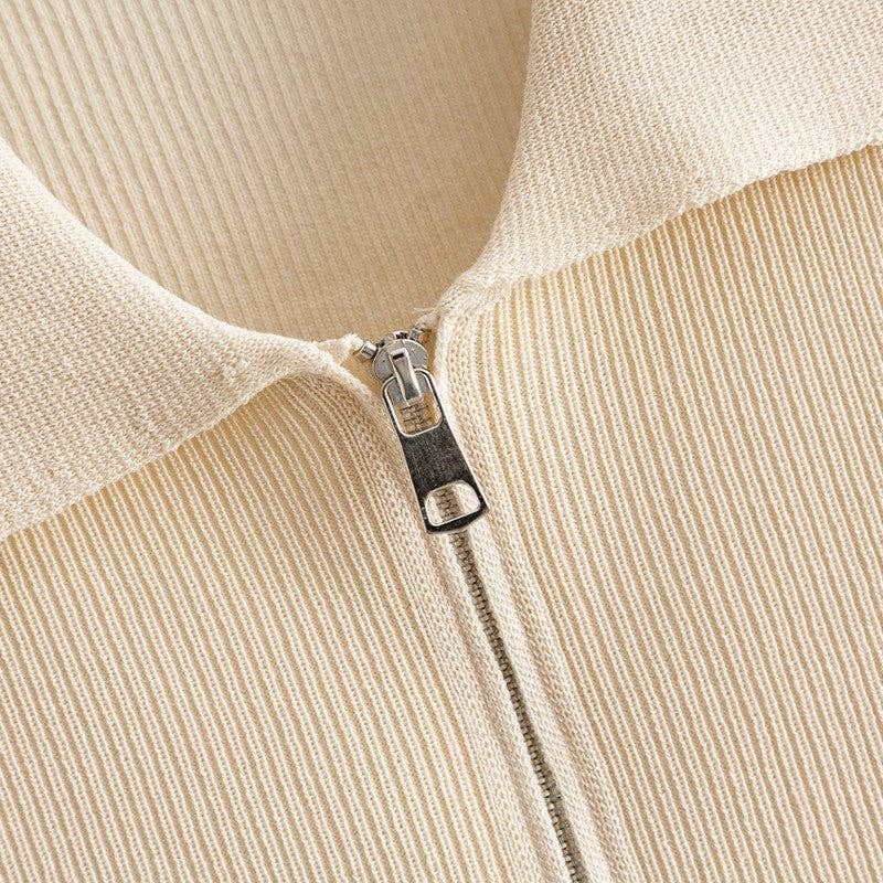 OceanusSwim – wholesale Top & pants set (NOT Loungewear) – Women's – Knit Zip Neck Vest High Waist Pants Set5