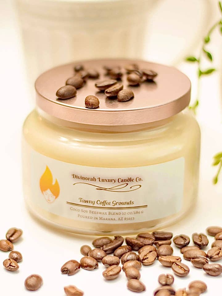 10 OZ | Coco Soy Beeswax Blend Candles with Crackling Wooden Wicks| Divinorah Luxury Candle Company | Non-Toxic for wholesale by Divinorah Luxury Candle Company