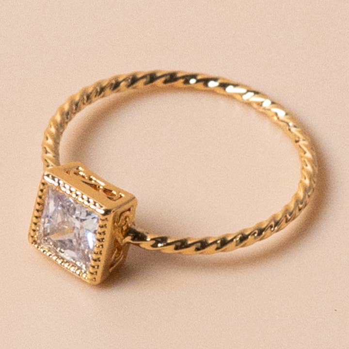 Guld Square Ring for engroshandel hos Factor Stories