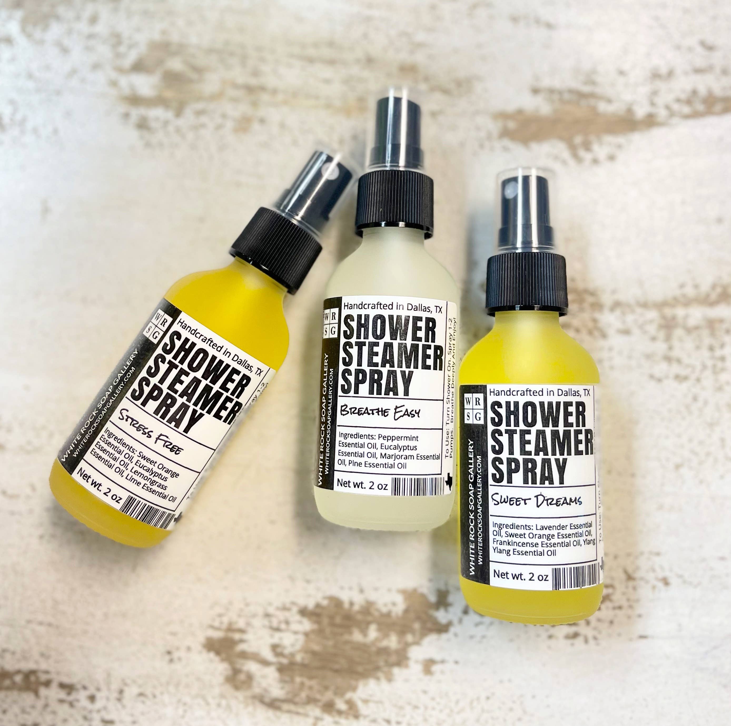 White Rock Soap Gallery - Wholesale Aromatherapy Mist - Shower Steamer Spray1