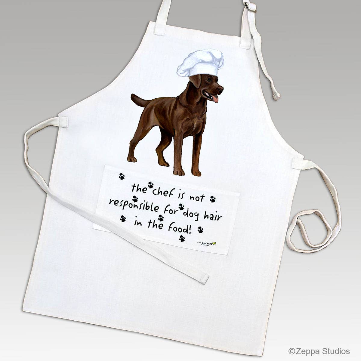 Zeppa Studios - Wholesale Apron - Labrador Chocolate Apron1