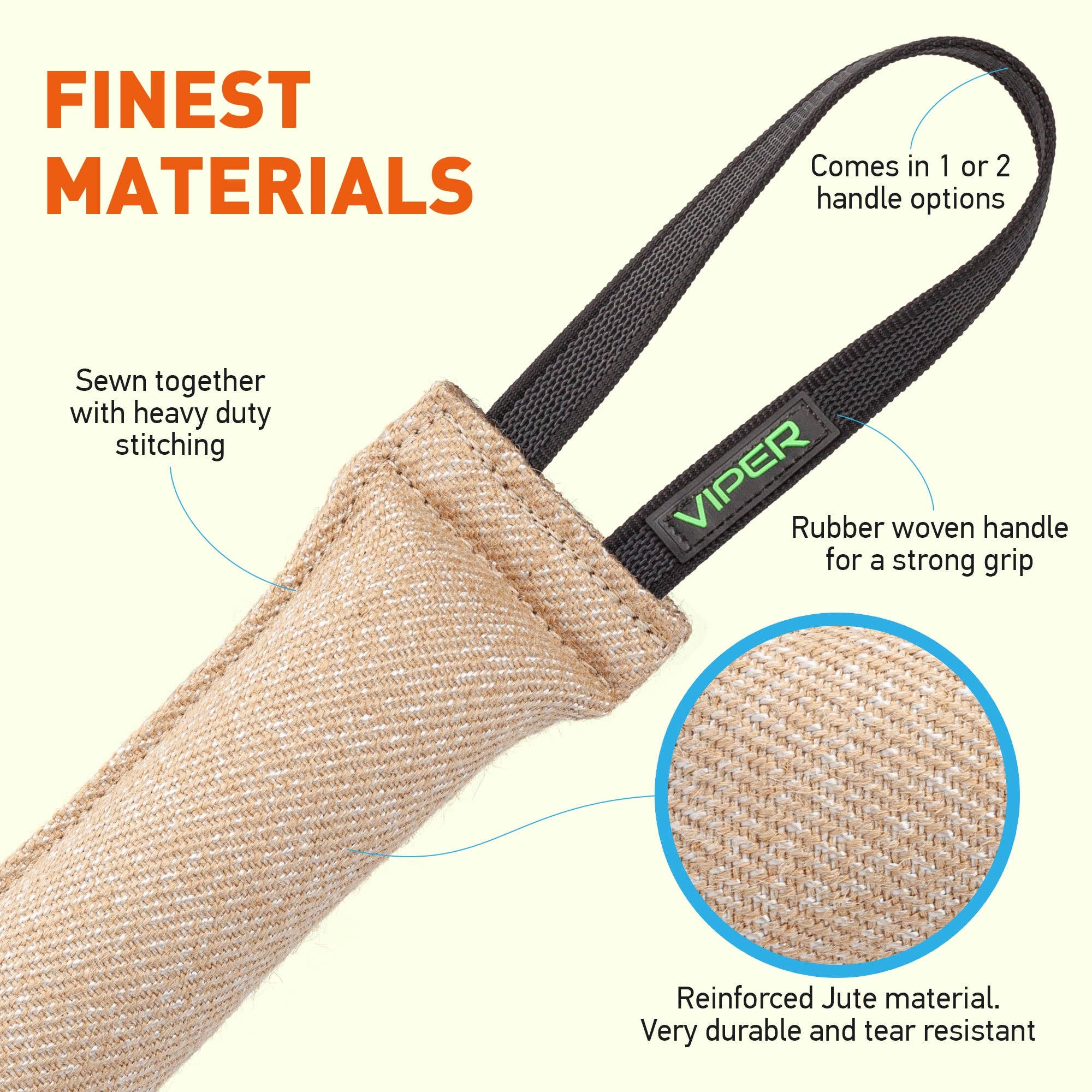 Dogline - Wholesale Pet Rope Toy - Dog - Viper Jute Tug1