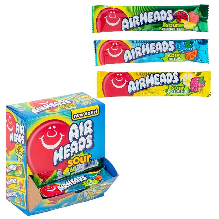 Airheads Asst Sour Bars - LLB Candy for wholesale by La Luna Bella - Toys
