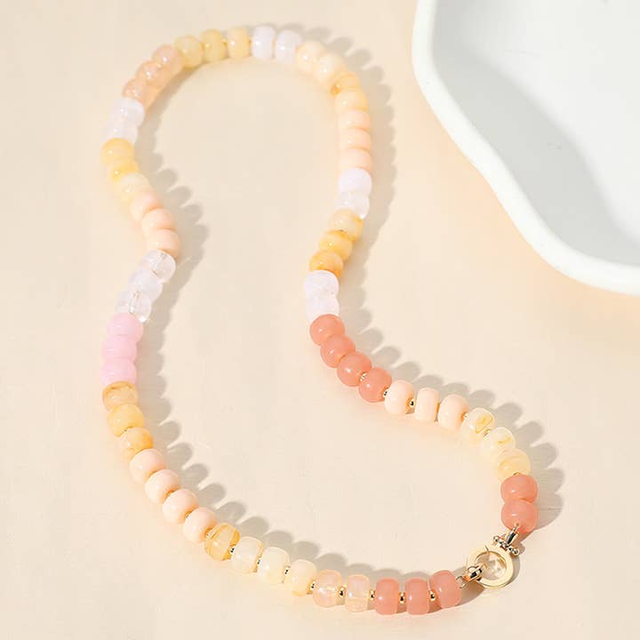 Sensibling Corp. - Wholesale Beaded/Pearl Necklace - Natural Stone Metal Ball Beaded Necklace