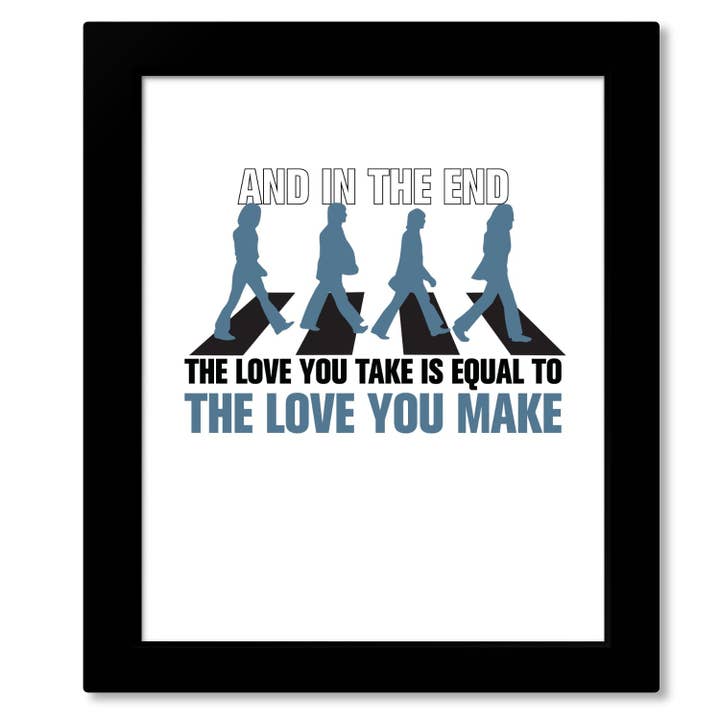 Song Lyrics Art – wholesale Art print – The End by the Beatles - Song Lyric Music Poster Art Print