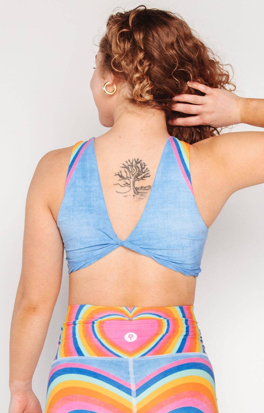 Yoga Democracy - Wholesale Athletic Top - Women's - Reversible Twist Top in Rainbow Love3