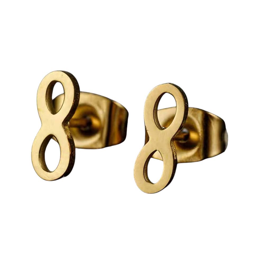 Sensibling Corp. – wholesale Solitärörhängen – Örhängen i rostfritt stål med oändlighetssymbol1