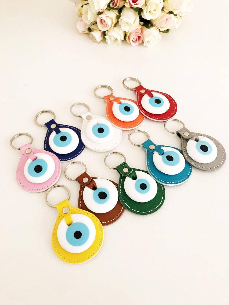 Evileyefavor - Vente Porte-clés – femme - Porte-clés élégant œil protecteur en cuir2