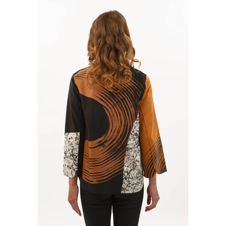 Lemon Grass - Wholesale Jacket - Women's - Handprinted Stand collar jacket
1