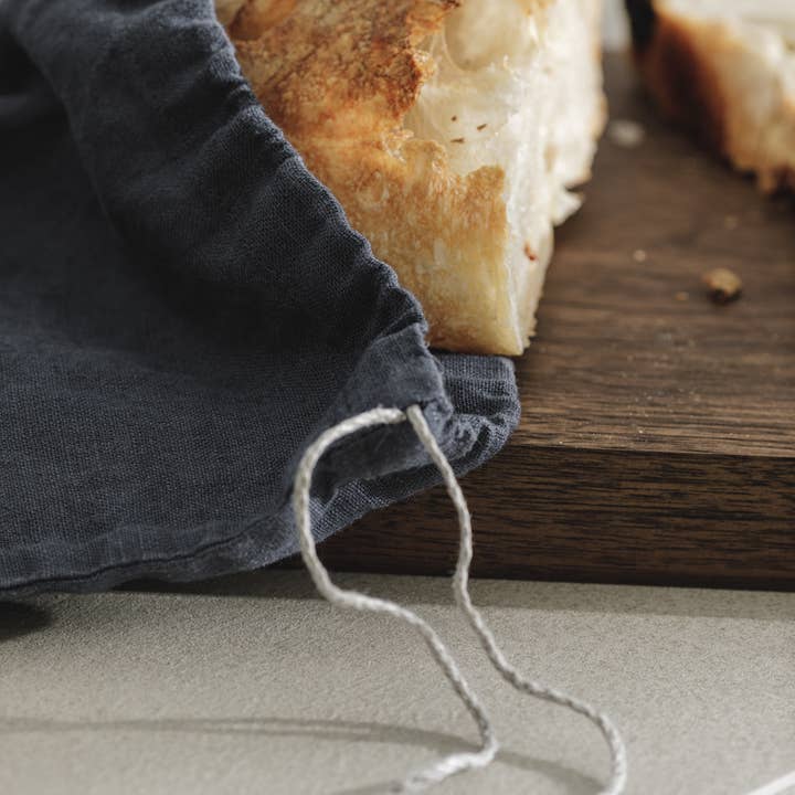 dodesign - Wholesale Food Storage Wrap/Bag - Bread keeping bag / Midnight / Large (30x40cm), 100% linen5