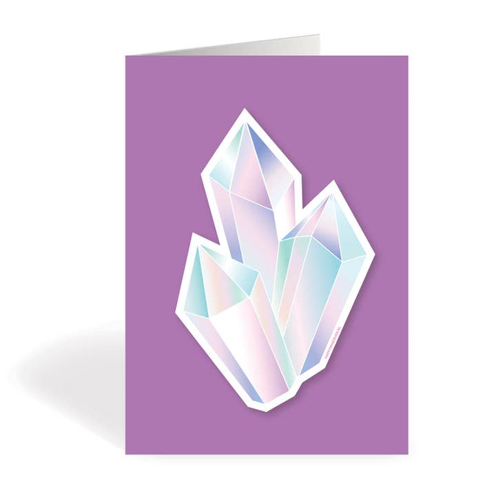 Crystal Rainbowmaker - Window Stickers / Card - Amethyst for wholesale by Happy Whatever