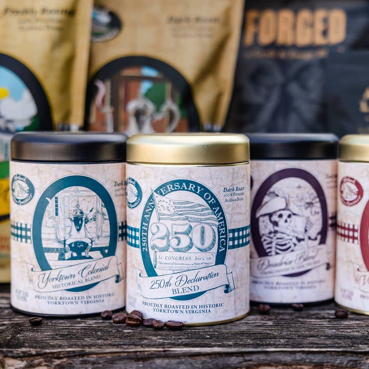 Deadrise Coffee Tin for wholesale by Mobjack Coffee Roasters