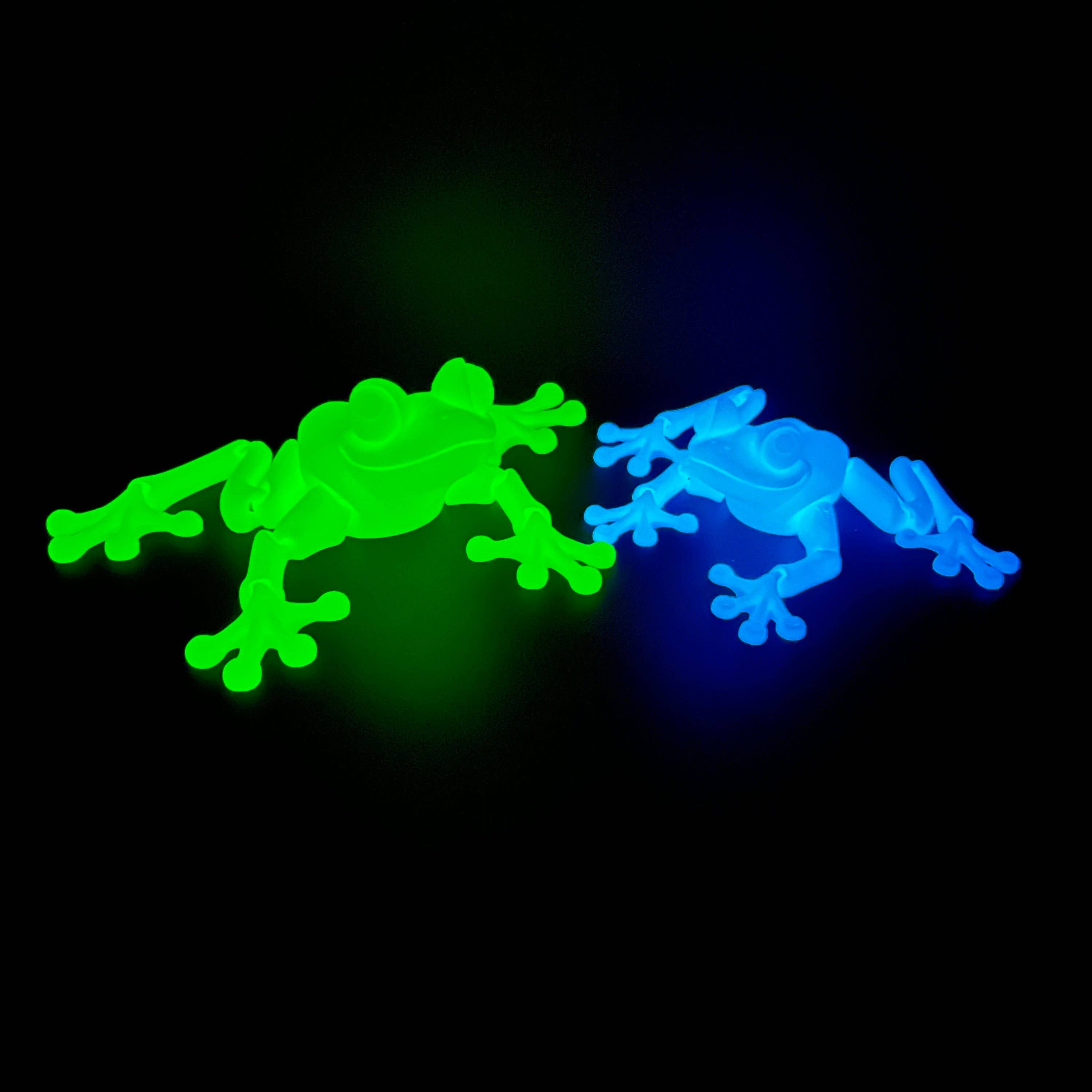 NumanPrints - Vente Fidget/jouet anti-stress – enfant - Options qui brillent dans le noir grâce à l'impression 3D de Flexi Frog !2