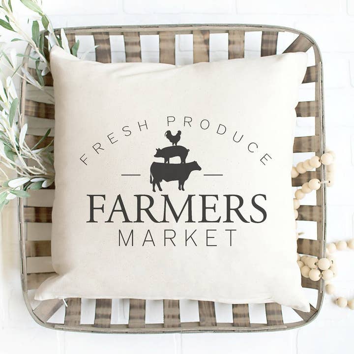 Jordbrukare marknaden kudde för wholesale av Emma and the Bean