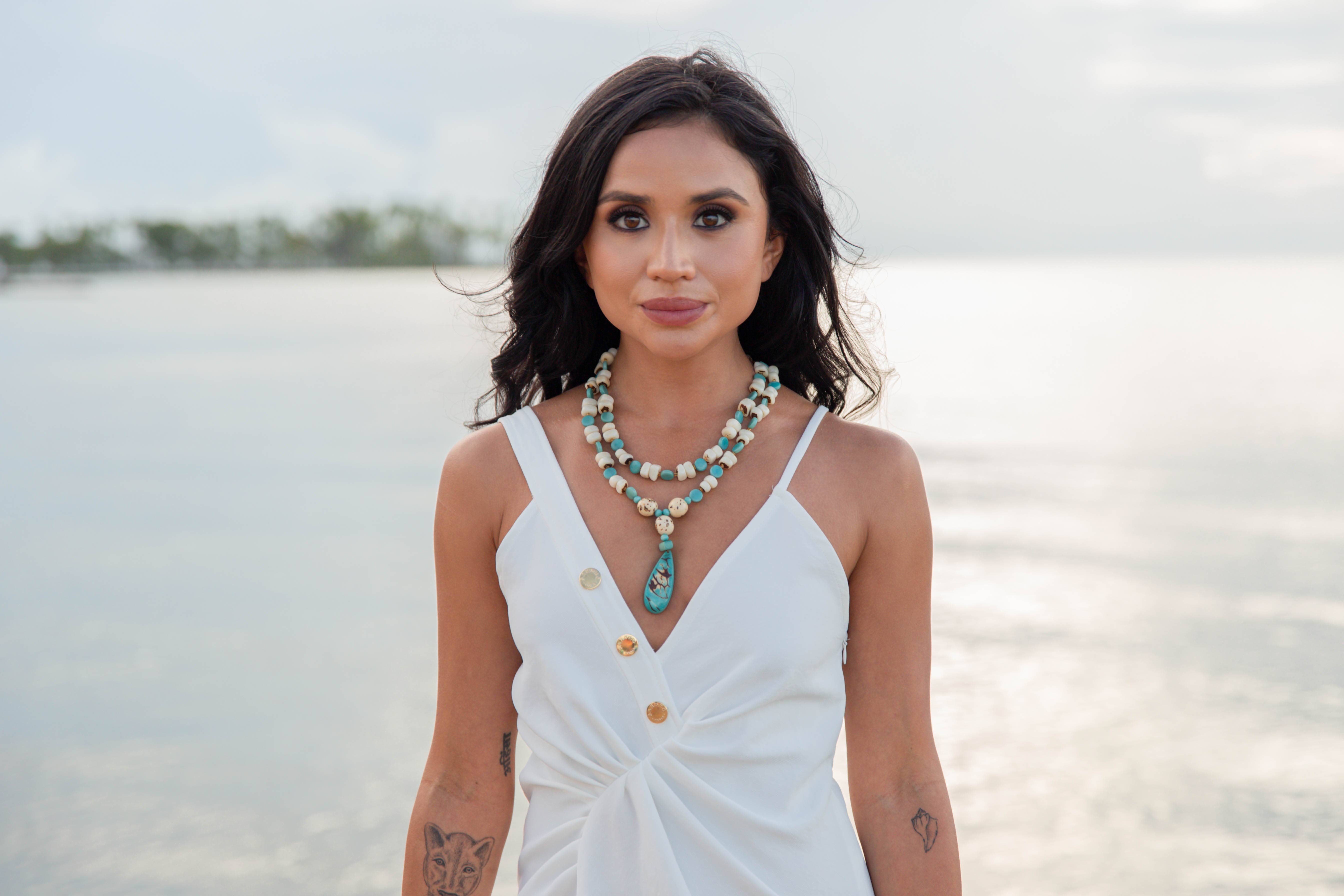 Organic Tagua Jewelry – wholesale Hänge-/berlockhalsband – Kenzie Halsband4