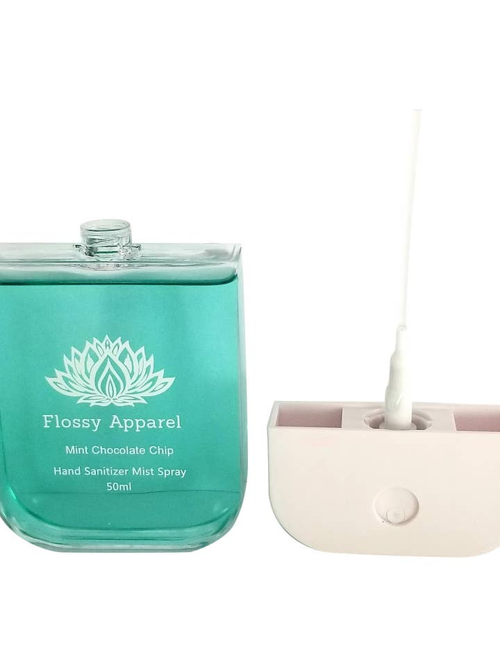 Spray de névoa de desinfetante para as mãos recarregável com gotas de chocolate e por atacado de Flossy Apparel