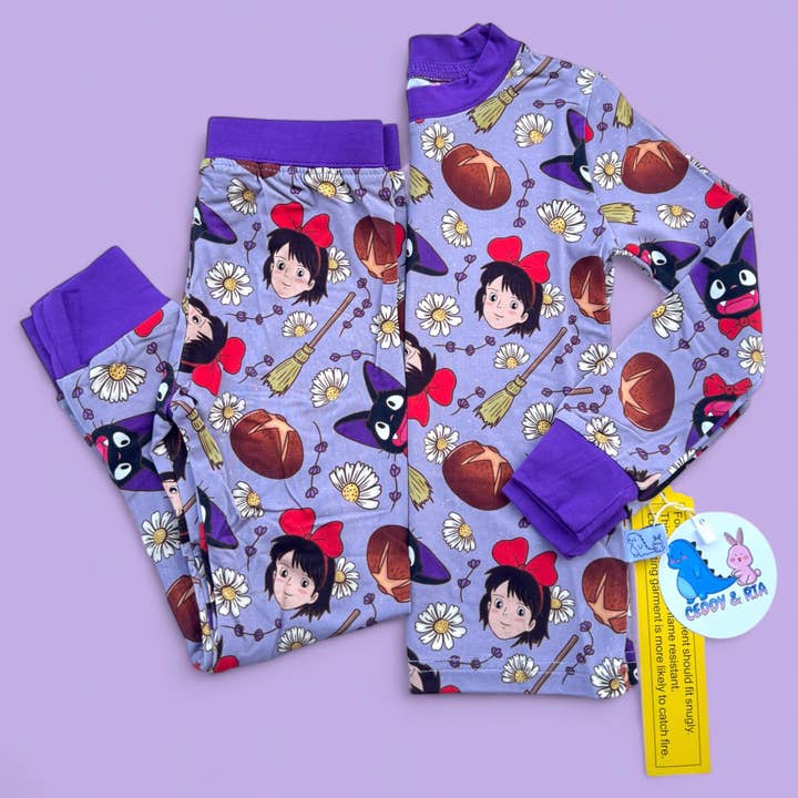 Kawaii Bread Witch Bambus-PJ-Set, 2-teilig für den Großhandel von CEDDY & RIA